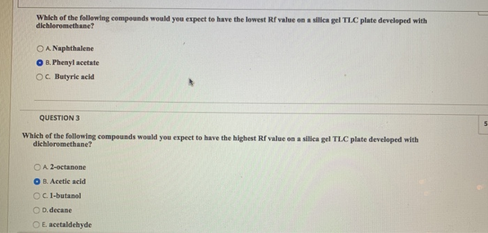 Solved Which Of The Following Compounds Would You Expect Chegg Com