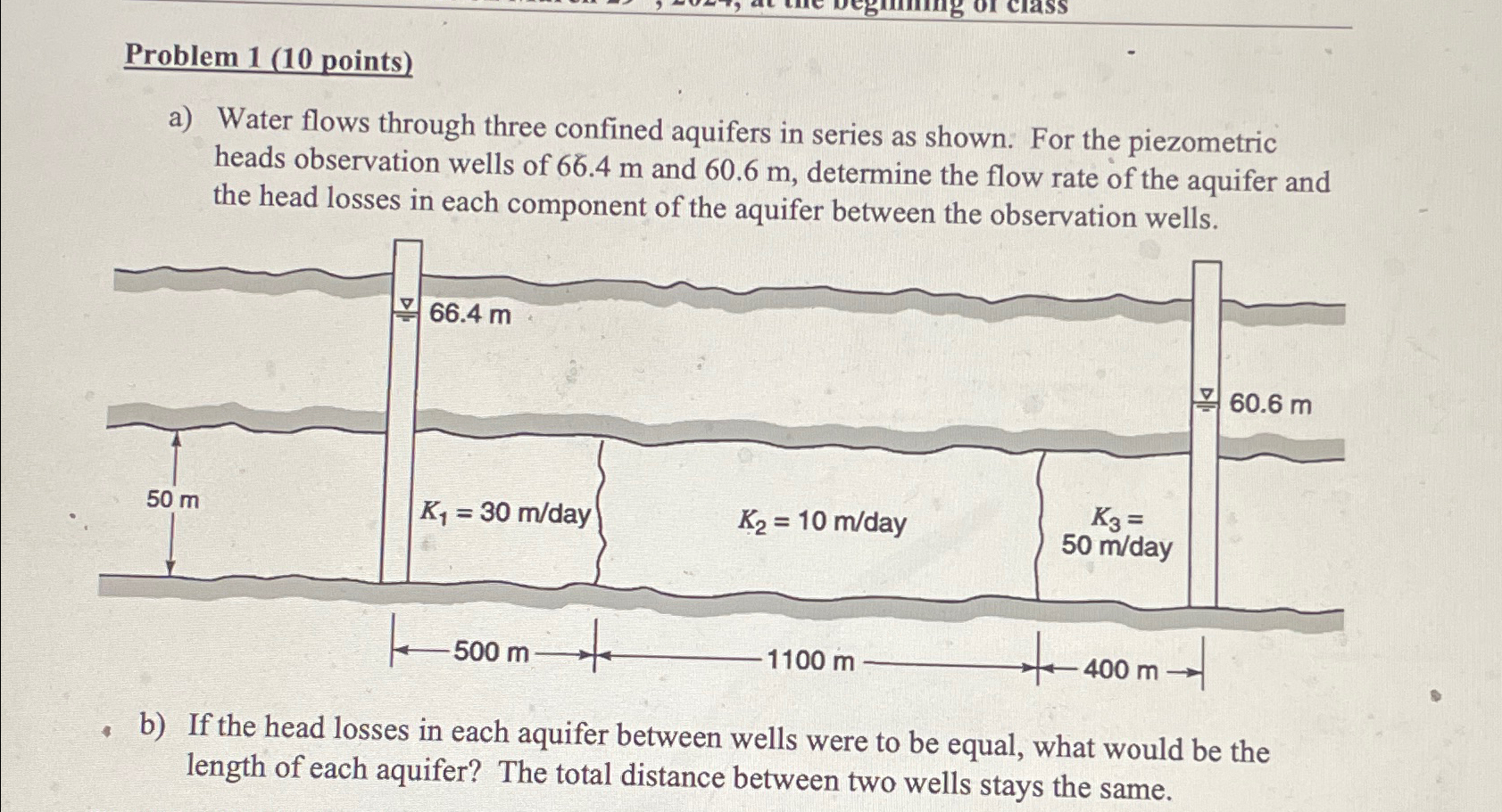 Solved Problem 1 (10 ﻿points)a) ﻿Water flows through three