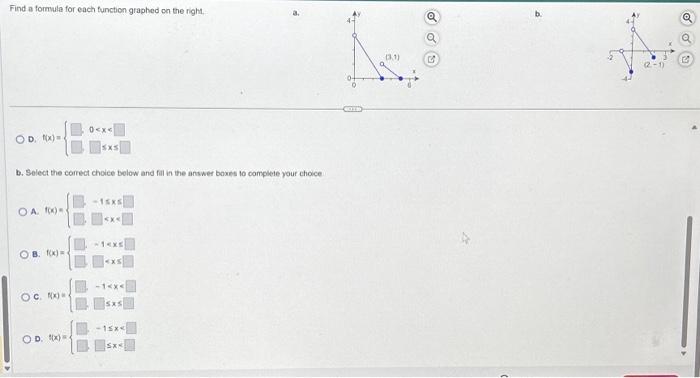 Solved Find A Formula For Each Function Graphed On The | Chegg.com