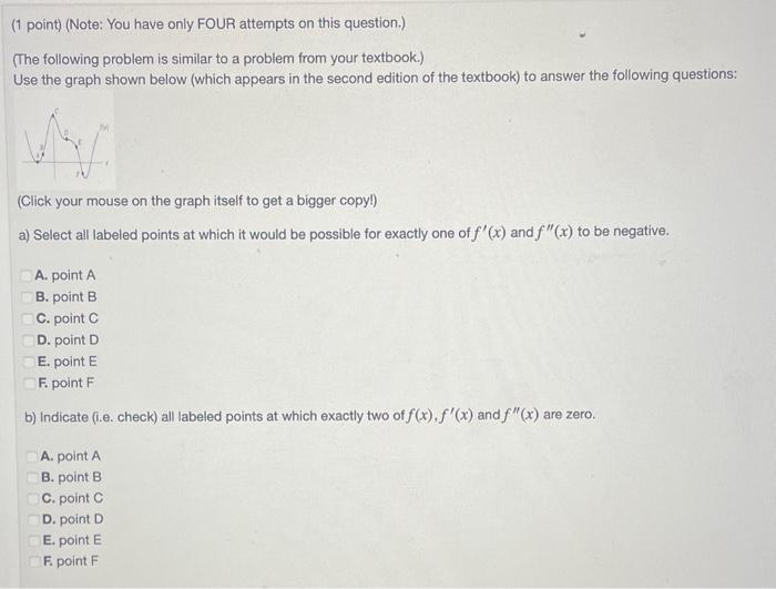 Solved (1 point) (Note: You have only FOUR attempts on this | Chegg.com