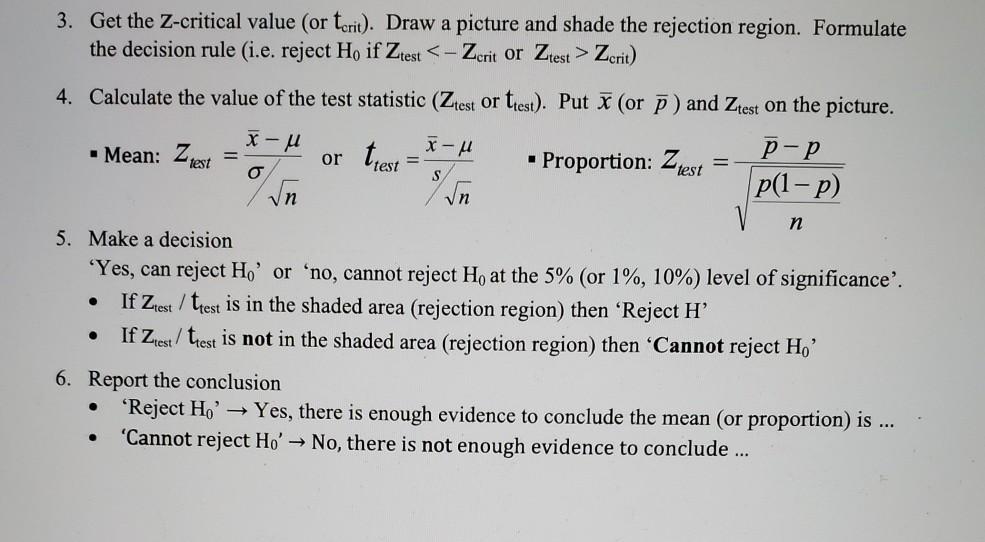 Solved Lectures 17-19: The Different Hypothesis Tests | Chegg.com
