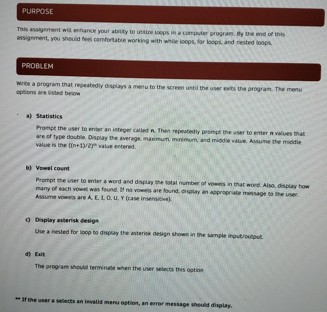 Solved PURPOSE This assignment will enhance your ability to | Chegg.com