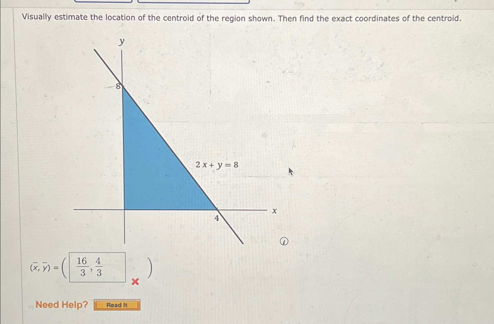 Solved Visually estimate the location of the centroid of the | Chegg.com