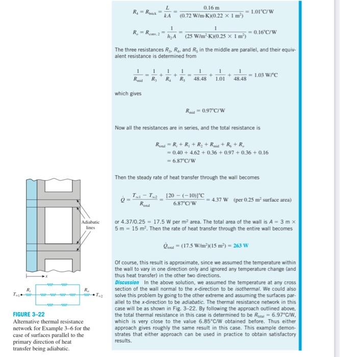 Solved EXAMPLE 3-6 Heat Loss through a Composite Wall A | Chegg.com