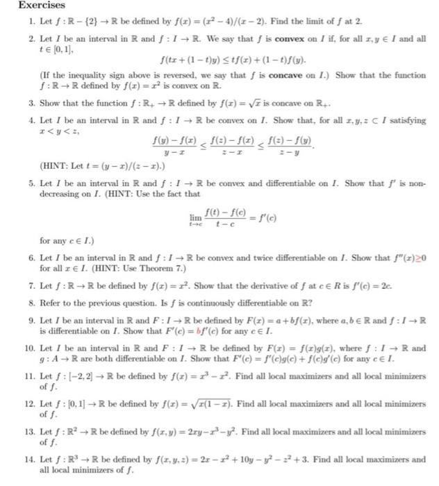 Solved 1. Let F:R−{2}→R Be Defined By F(x)=(x2−4)/(x−2). | Chegg.com