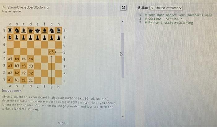 Solve problem Chess board - same color online - Learn Python 3