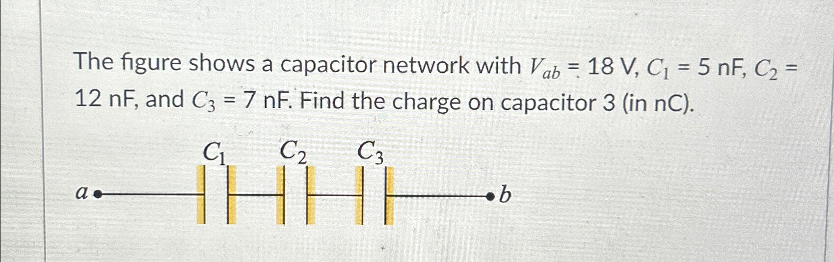 Solved The figure shows a capacitor network with | Chegg.com