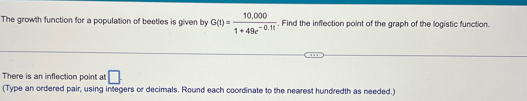 Solved The growth function for a population of beetles is | Chegg.com