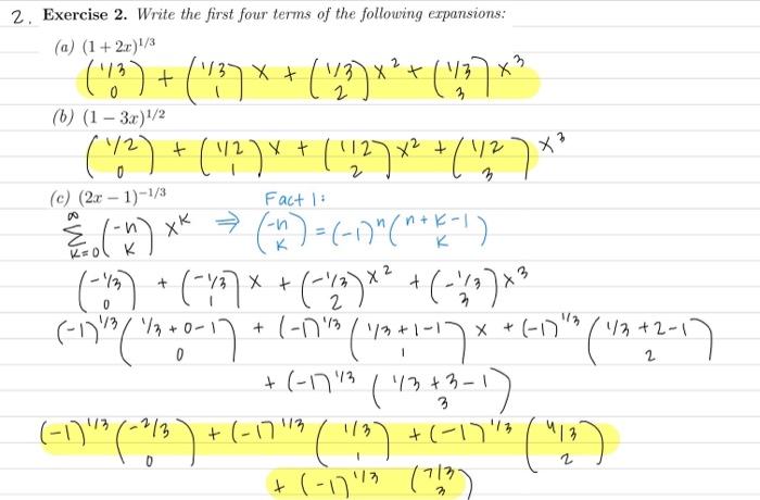 Solved Working on a generating functions worksheet, and I | Chegg.com