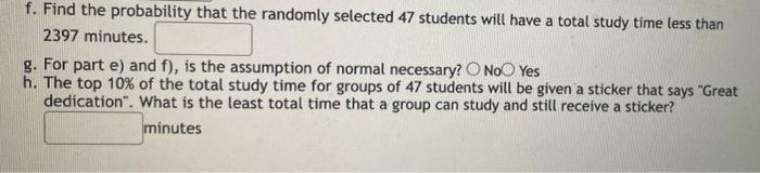 Solved Suppose that the amount of time that students spend | Chegg.com