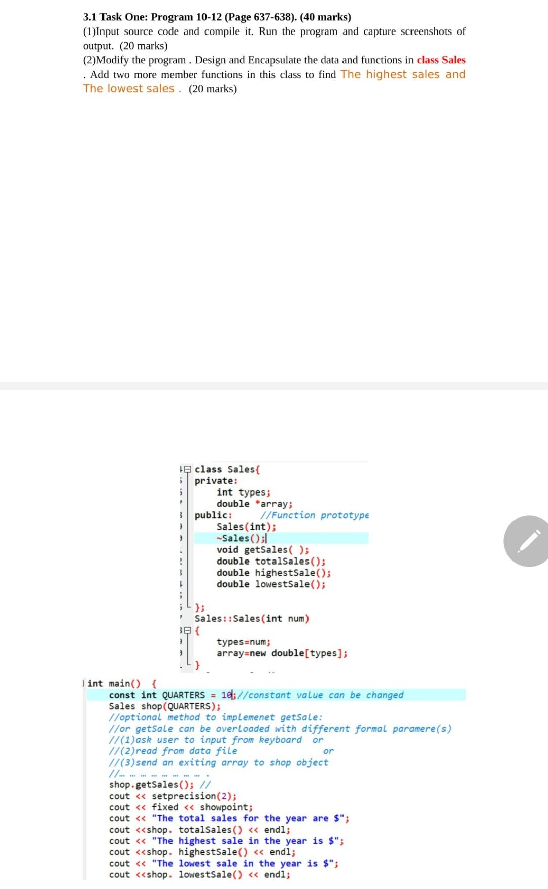 Solved 3.1 Task One: Program 10-12 (Page 637-638). (40 | Chegg.com