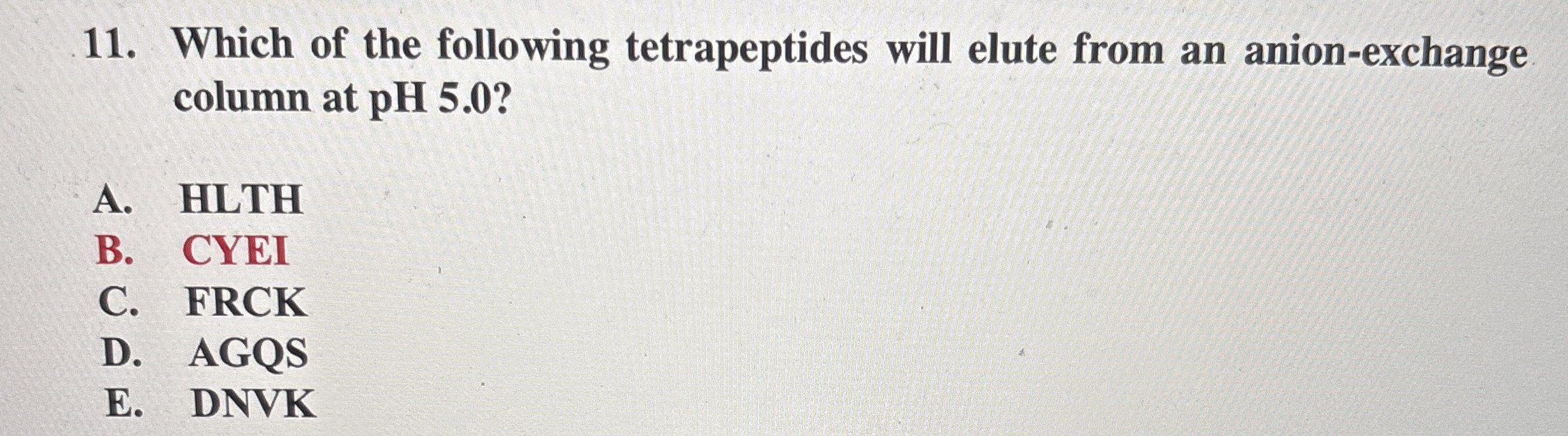 Solved The correct answer is B. ﻿CYEI, however, i dont