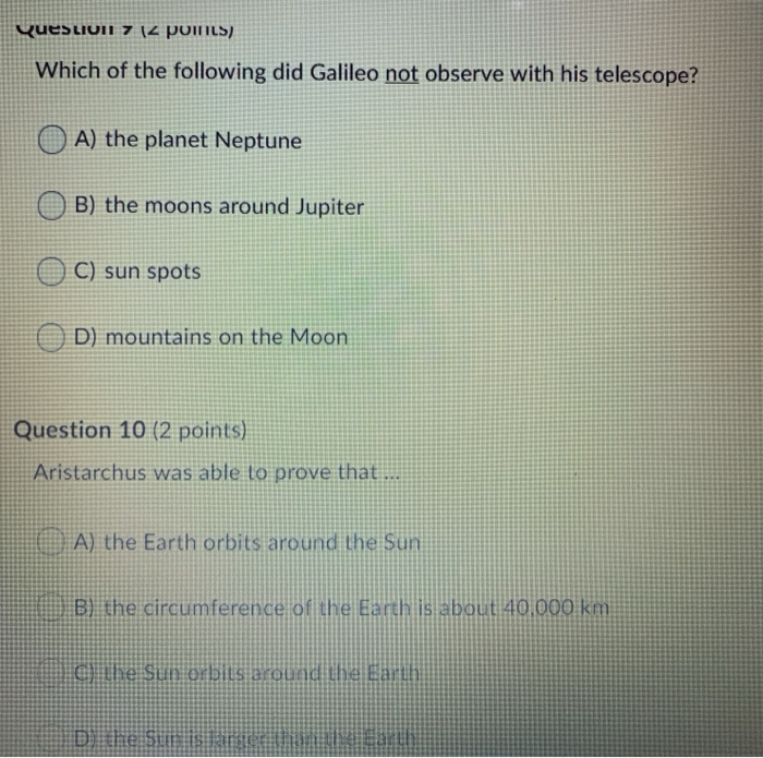 Solved Question 8 (2 Points) The First Proof That The Earth | Chegg.com Solved Question 8 (2 Points) The First Proof That The Earth | Chegg.com