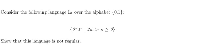 Solved 3. Consider the following language Lị over the | Chegg.com