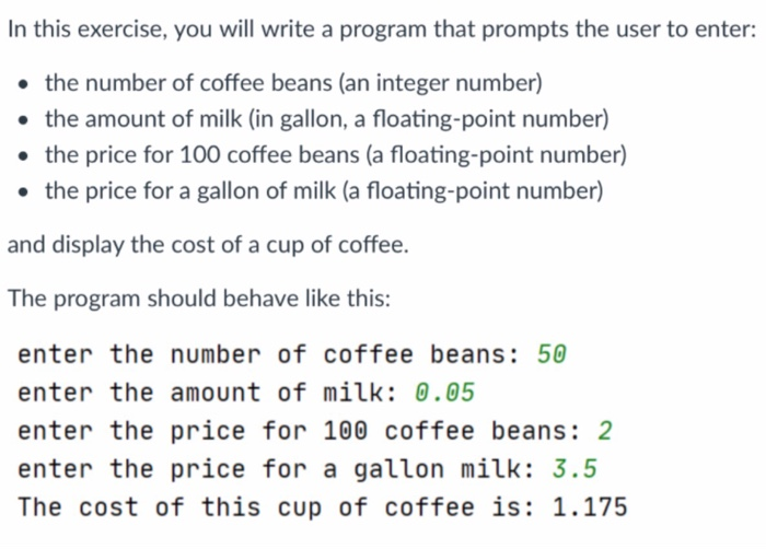 Solved In this exercise, you will write a program that | Chegg.com