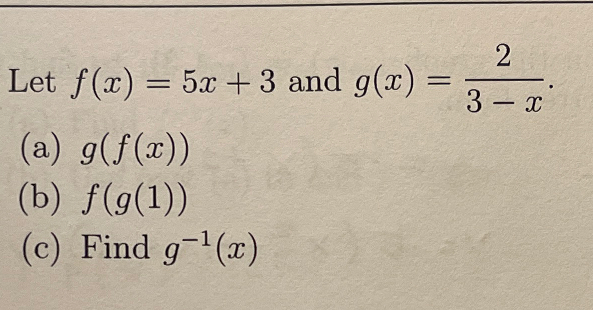 Solved Let F X 5x 3 ﻿and