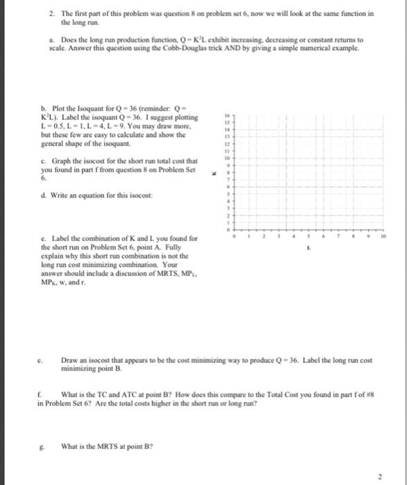 Solved Suppose a firm has the following production function: | Chegg.com
