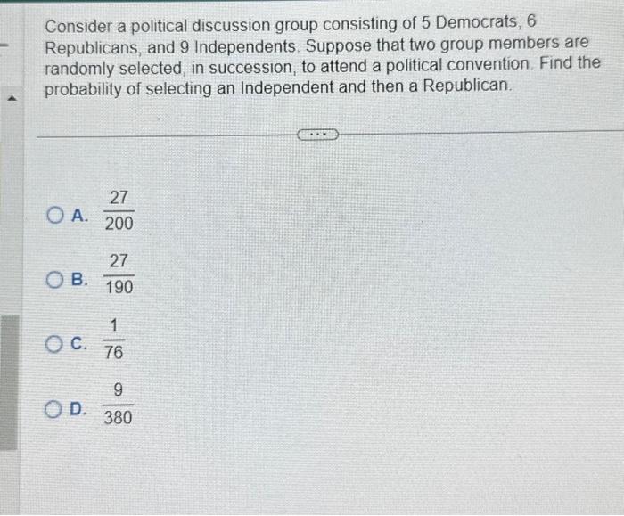 Solved Consider A Political Discussion Group Consisting Of 5 | Chegg.com