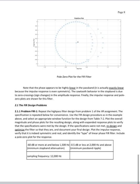 Design of Digital Filters with Matlab Purpose The | Chegg.com