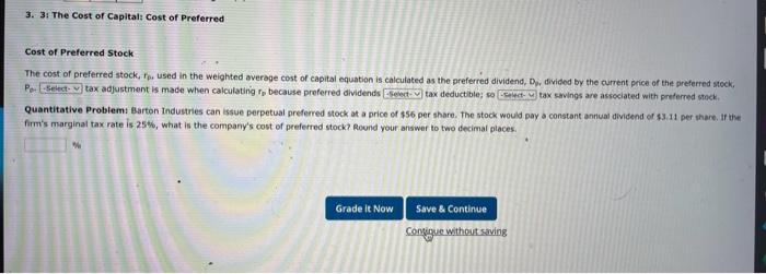 3. 3: The Cost of Capital: Cost of Preferred Cost of | Chegg.com
