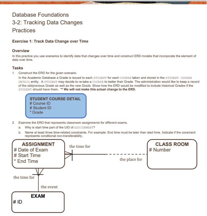 Solved EEEE Database Foundations 3-2: Tracking Data Changes