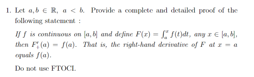 Solved 1. Let A,b∈R,a | Chegg.com