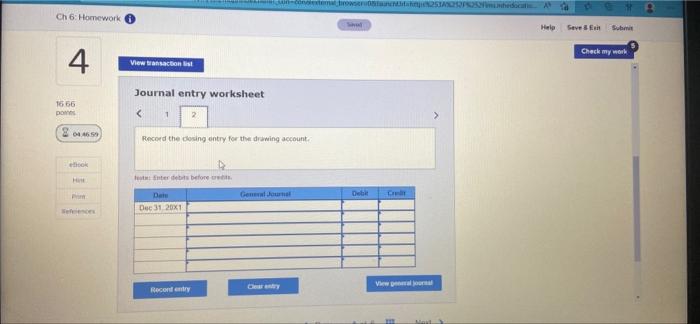 Solved Help Save & Exit Submit Check my work Exercise 6.7 | Chegg.com