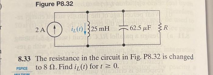 Solved Figure P8.32 8.33 The resistance in the circuit in | Chegg.com