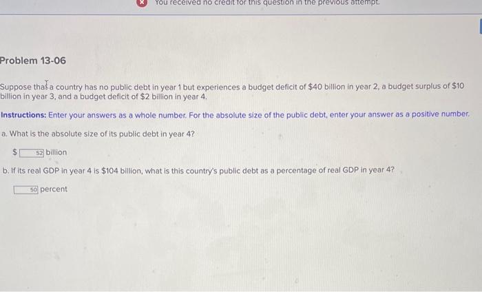 Solved Suppose Thas A Country Has No Public Debt In Year 1 | Chegg.com