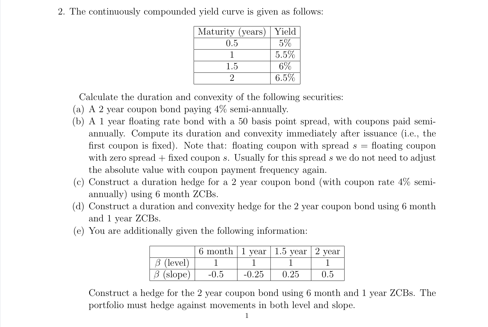 The continuously compounded yield curve is given as | Chegg.com