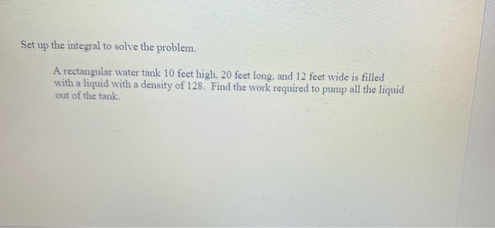 Solved Set up the integral to solve the problem. A | Chegg.com