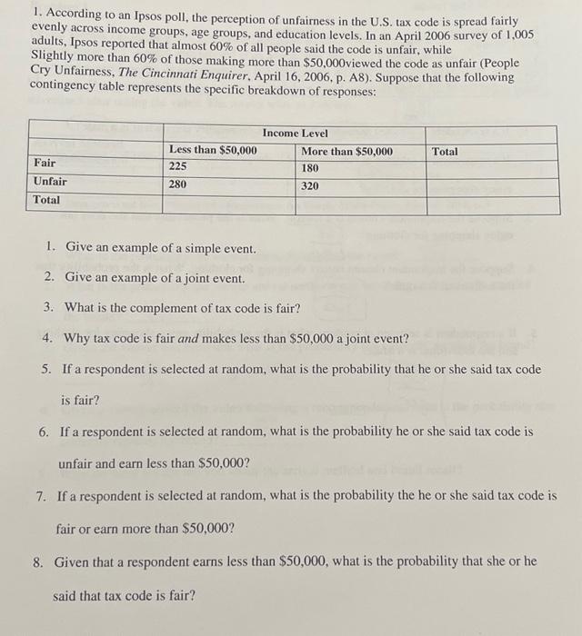 Solved 1. According to an Ipsos poll, the perception of | Chegg.com