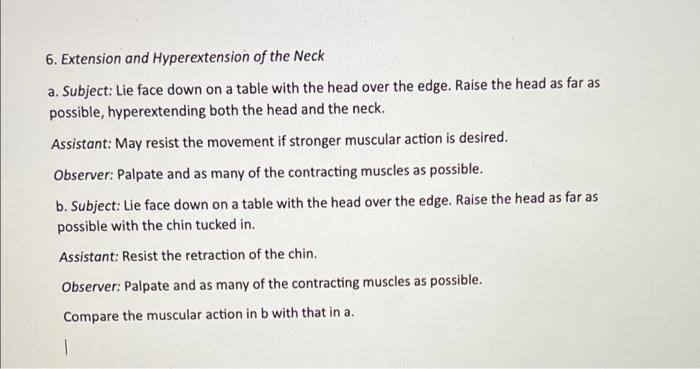 Solved 6. Extension and Hyperextension of the Neck a. | Chegg.com