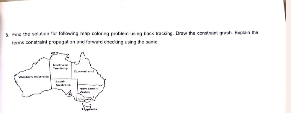 Find the solution for following map coloring problem | Chegg.com