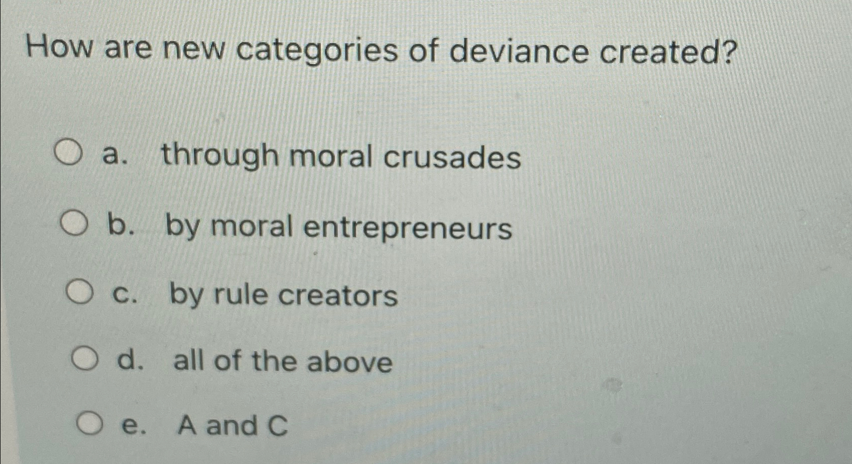 Solved How Are New Categories Of Deviance Created?a. | Chegg.com