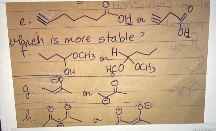 Solved For A E Pick The Better Acid The Underlined H In Chegg Com