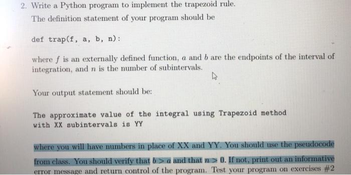Solved do this problem with the above pseudocode in python, | Chegg.com