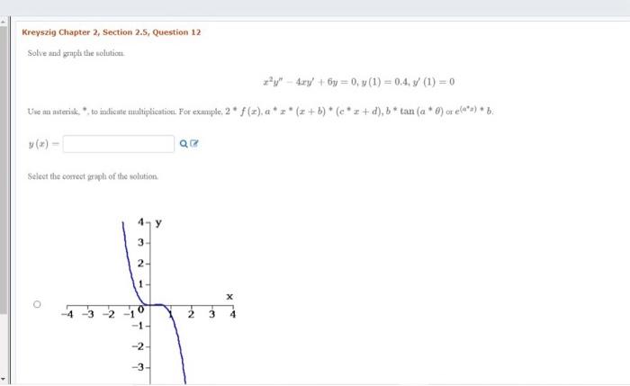 Solved Kreyszig Chapter 2, Section 2.5, Question 12 Solve | Chegg.com