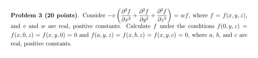 Solved + af af af Problem 3 (20 points). Consider - V + = | Chegg.com