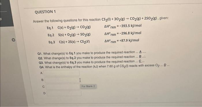 Solved Answer the following questions for this reaction | Chegg.com