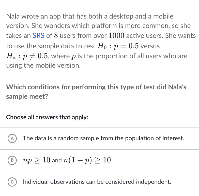 Solved Nala wrote an app that has both a desktop and a | Chegg.com
