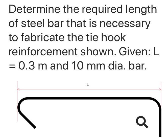 Solved Determine the required length of steel bar that is | Chegg.com
