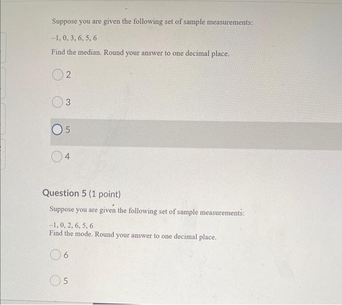 Solved Suppose you are given the following set of sample | Chegg.com
