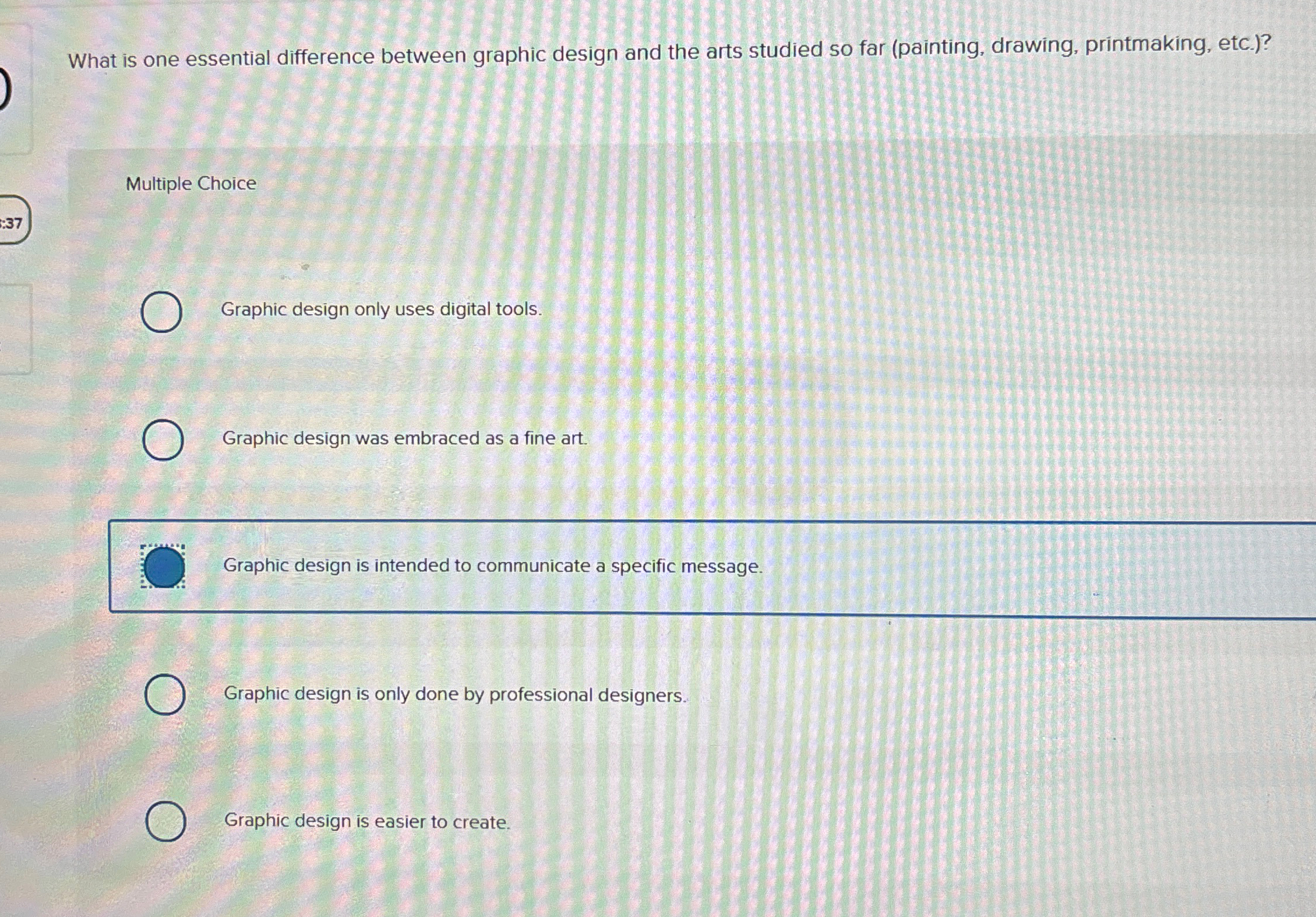 Solved What is one essential difference between graphic | Chegg.com