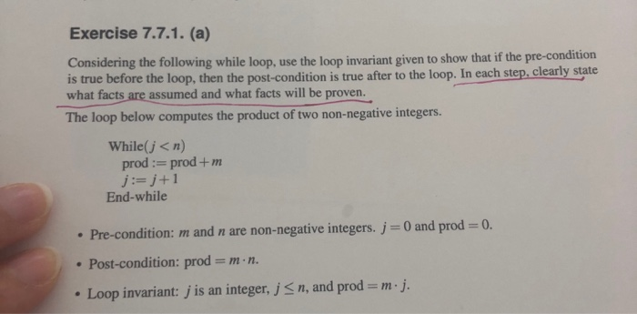 Solved Exercise 7.7.1. (a) Considering the following while | Chegg.com