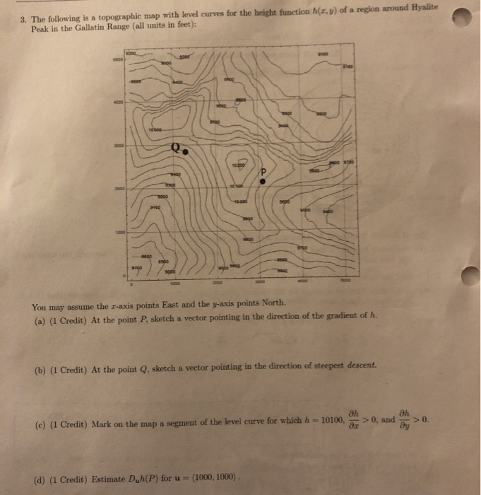 3. The following is a topographic map with level | Chegg.com