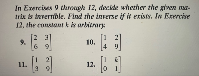 Solved In Exercises 9 through 12, decide whether the given | Chegg.com
