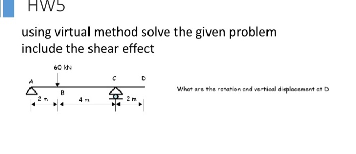 Solved HW5 using virtual method solve the given problem | Chegg.com