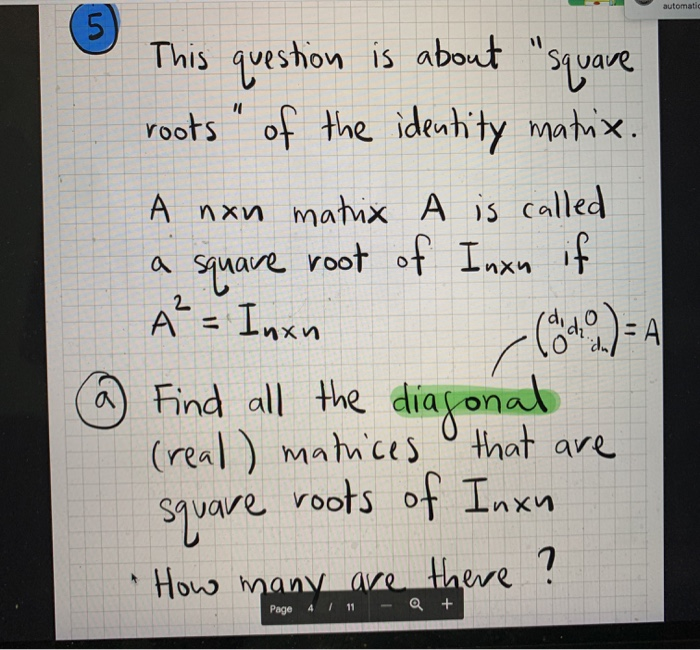 square roots of identity matrix