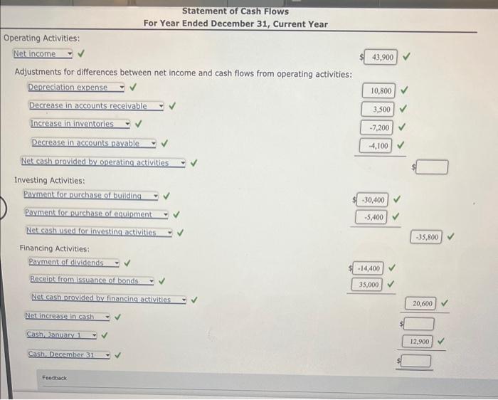 Solved Statement Of Cash Flows The Following Items Involve | Chegg.com